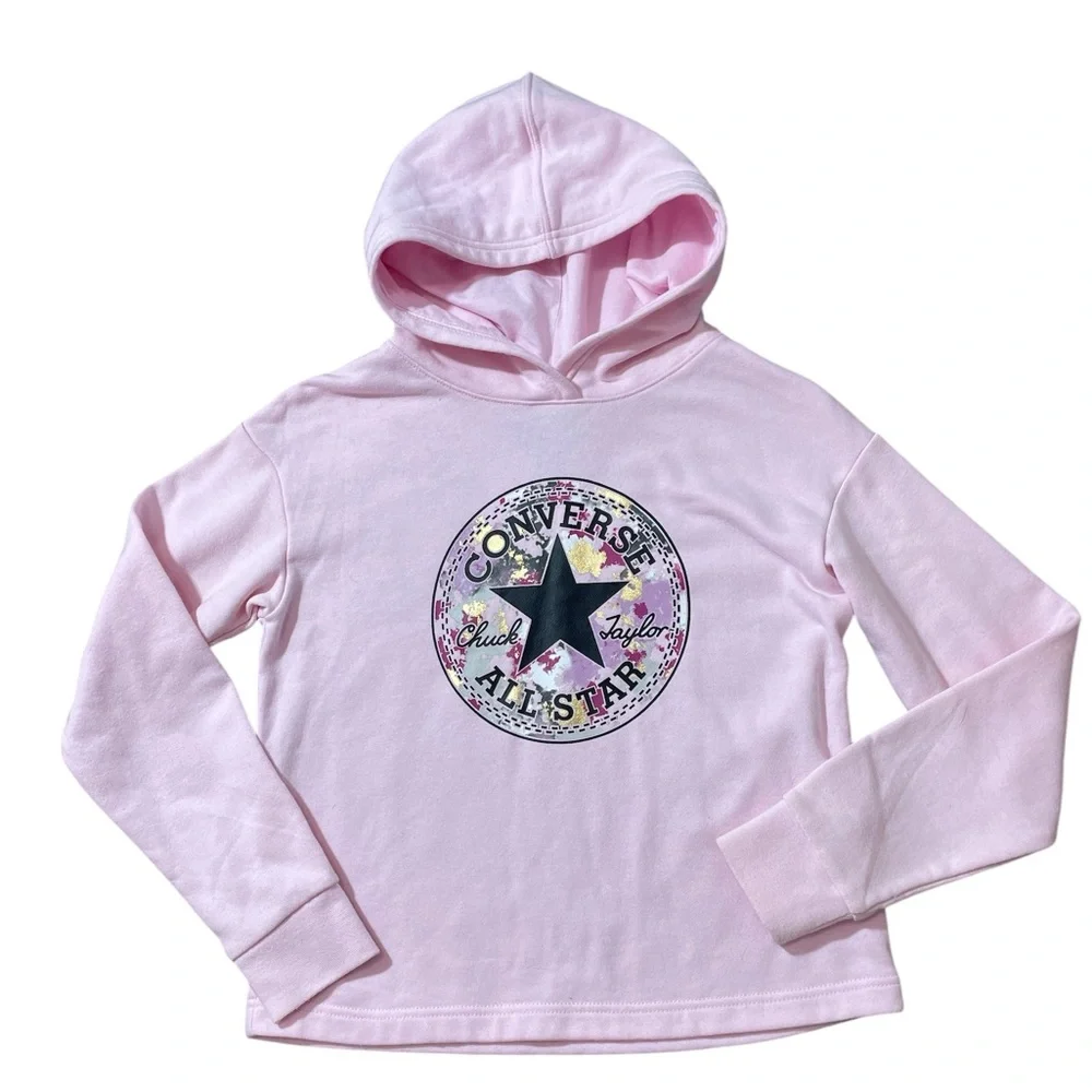 #C13 - GIRLS CONVERSE HOODIE TOP - CHUCK TAYLOR - SIZE Medium 10/12